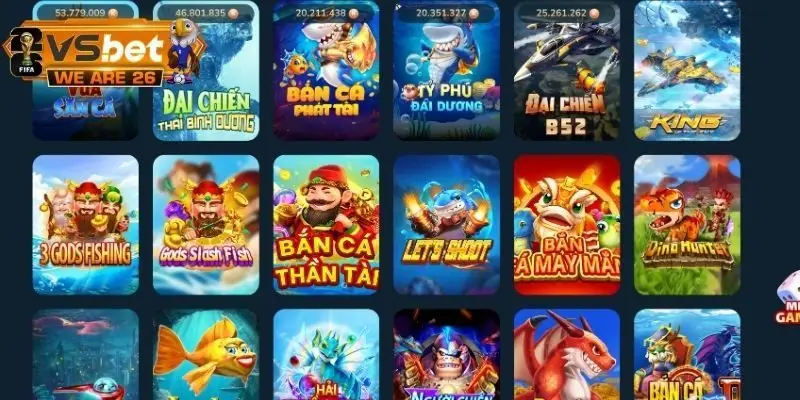Kho game đa dạng với hơn 2.000+ trò